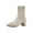 Beige, variant on Beige Women'S Chic Comfort Knitted Elastic Boots With Pointed Toe Design And Heel For Outdoor Indoor Adventures