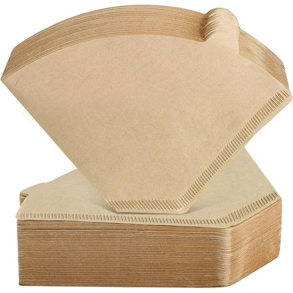 GMZW 200 Pcs Coffee Filters, Coffee Filters 8-12 Cup,Disposable Coffee Filters 4 Cone Paper, Unbleached Natural Brown 4 Filters Paper Compatible with Ninja, Drip and Pour Over Coffee Maker