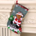 thumbnail image 2 of Christmas Linen Large Size Stocking Gift Holders Holiday Party Christmas Fireplace Decorations, 2 of 7