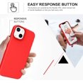 thumbnail image 6 of iPhone 13 Case,Phone Case for iPhone 13,Slim Fit Liquid Silicone Soft Gel Rubber Lightweight Microfiber Lining Shockproof Anti-Scratch Protective Phone Cover for iPhone 13 6.1'', Bright Red, 6 of 17