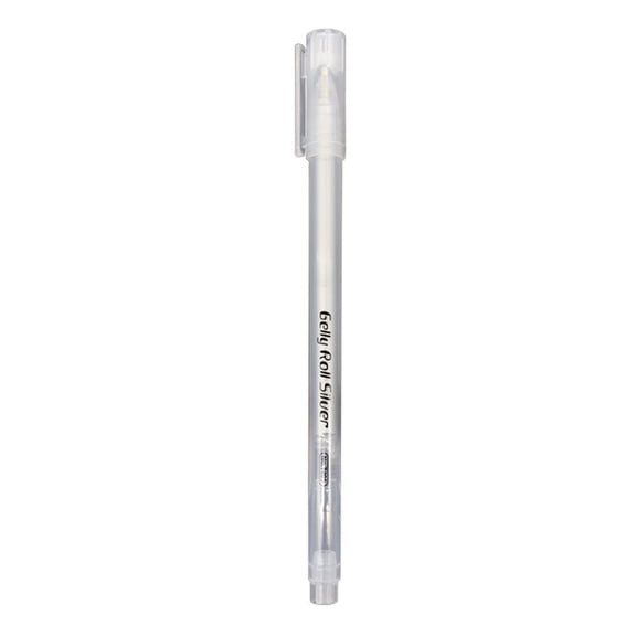 1mm Medium Point Gel Pens,Colored Ink Pen Marker for Drawing Crafts Adult Coloring Books Scrapbooks Bullet Journaling Card Making Drawing Writing and Illustration,Smooth Writing(5.7")(Silver)