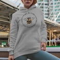 thumbnail image 2 of Be Loving, Thankful, You, Happy, Humble Kind, Bee Lover Themed Merch Gift, Heather Grey Hooded Sweatshirt or Hoodie, Large, 2 of 5