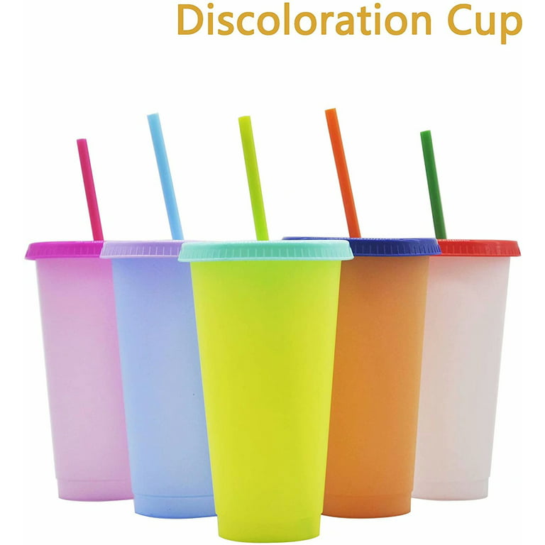 KOLORAE Plastic Cup with Straw