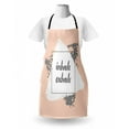 thumbnail image 3 of Inhale Exhale Apron, Grunge Paintbrush Sports and Message Soft Pattern, Unisex Kitchen Bib with Adjustable Neck for Cooking Gardening, Adult Size, Pale Peach Grey White, by Ambesonne, 3 of 4