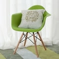 thumbnail image 5 of 2xhome Set of 2 Modern Dining Side Chairs From Molded Plastic Armchair Shell with Natural Wooden Legs, Green, 5 of 7