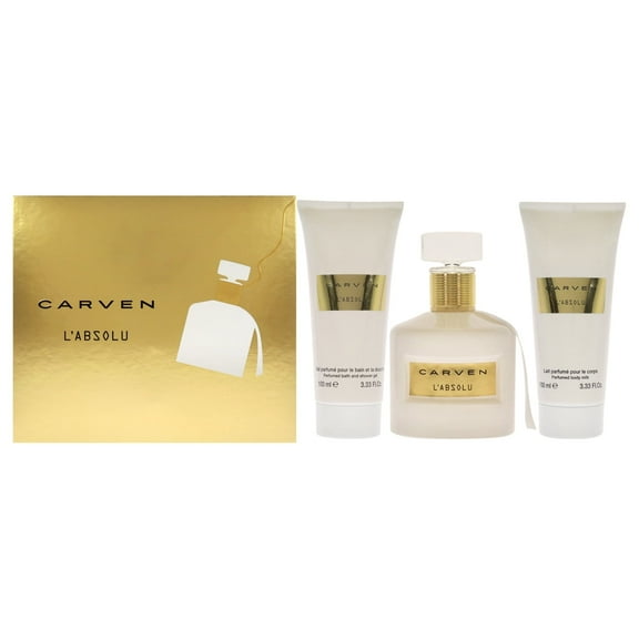 LAbsolu by Carven for Women - 3 Pc Gift Set 3.33oz EDP Spray 3.33oz Perfumed Body Milk 3.33oz Perfumed Bath and Shower