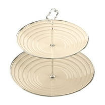 Mauxuk Premium Stackable Cake Stand - 3-Tier Detachable Serving Tray for Parties, Food-Grade Plastic Dessert Display with Drip Tray, 10.2x10.2x9.25in
