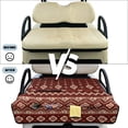 thumbnail image 6 of COEQINE Golf Cart Accessories Seat Covers with 4 Pockets, Foldable Design for Easy Carry Quilted Towel Seat Cover Easy to Install for EZGO Yamaha Club Cars, Burgundy Boho American Tribal Geometric, 6 of 8