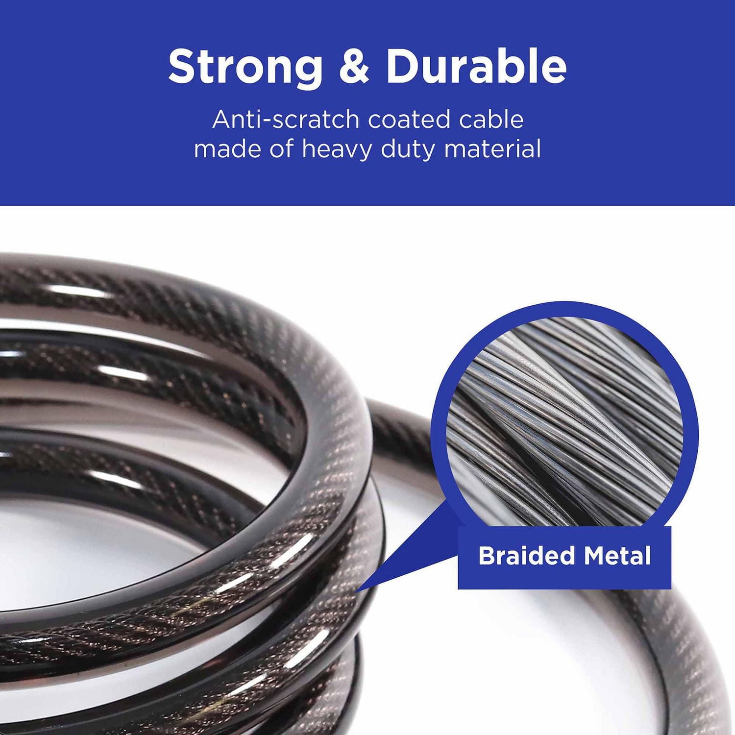 Antivol de vélo à câble spiralé