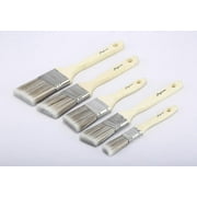 Magimate Wooden Paint Brush Synthetic Bristle Variety Pack, 1-2.5 inch, Flat & Angle Sash, Pack of 5