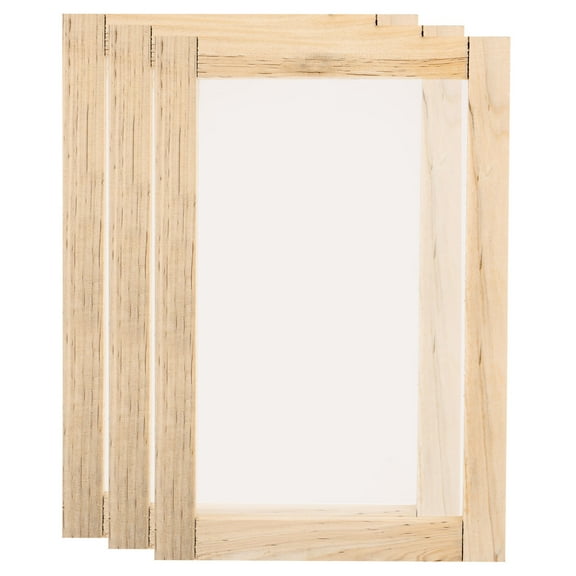 Silk Screen Printing Frame Kit 36x24cm Wooden with 120 Mesh, 3 Pieces