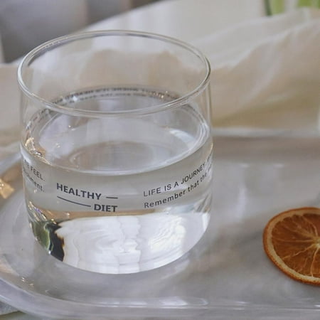 

Popvcly Letter Printed Glass Cup Clear Coffee Milk Mug Water Bottle Yogurt Cup Heat Resistant Glasses Wine Tumbler
