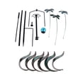 thumbnail image 5 of Teamson Home Outdoor Solar Tulip and Butterfly Kinetic Windmill Sculpture with LED Light, Teal, 5 of 9
