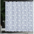 thumbnail image 4 of Ambesonne Rose Shower Curtain, Monochrome Romantic Petals, 69"Wx70"L, Dark Violet Ceil Blue, 4 of 5