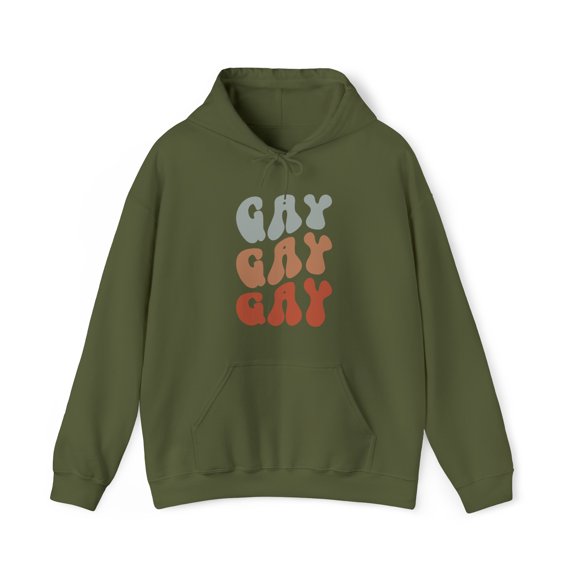 Gay Pride Retro 70s Hoodie, Gifts, Hooded Sweatshirt
