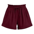 thumbnail image 5 of TAGOLD Women Sweat Shorts for Womens Solid Color High Drawstring Casual Shorts Functional Side Pockets Loose Summer Loungewear Bottoms, 5 of 5