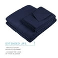 thumbnail image 3 of Cotton Weighted Blanket Duvet Cover Set,Soft Removable Cover for Weighted Blankets with 2 pillowcases,(Navy,48x72 inches), 3 of 5