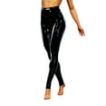 thumbnail image 2 of Seyurigaoka Women's Faux Leather Leggings Pants, Sexy High Waist Slim Fit Tights Trouser(S M L XL), 2 of 5