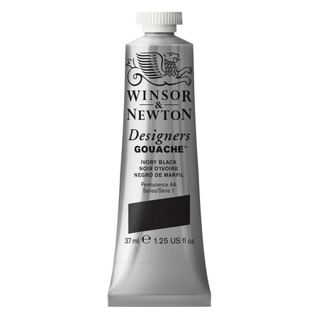 UPC: 0000050947188 | Winsor & Newton Designers Gouache Color  37ml  Ivory Black