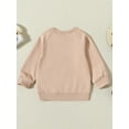 thumbnail image 3 of Bagilaanoe Toddler Baby Girl Boy Casual Sweatshirt Long Sleeve Letter Print Pullover 6M 12M 18M 24M 3T Kids Fall Loose Tee Tops, 3 of 6