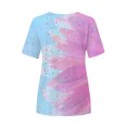 thumbnail image 5 of Gibobby Playera de Manga Corta con Cuello Redondo Mujeres Casual Summer Tops Floral Short Manga Round Neck Tee T Camisa lado suelto Tunic Blouse(Rosa caliente,XL), 5 of 5