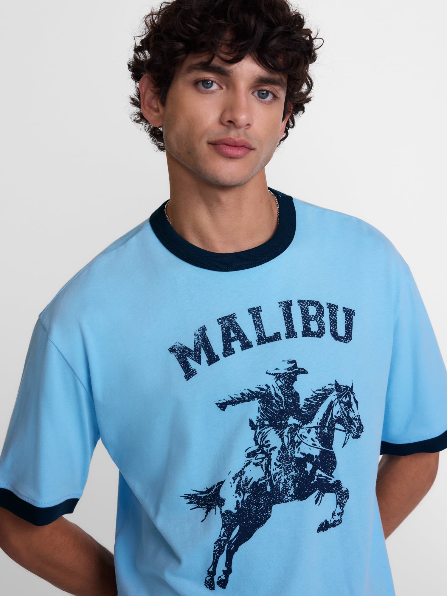No Boundaries Cotton Ringer Tee, Men's & Big Men’s XS-3XL