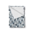 thumbnail image 2 of Scandinavian Soft Flannel Fleece Blanket, Retro Style Blue Tone Flourishing Nature Composition Checkered Squares Pattern, Cozy Plush for Indoor and Outdoor Use, 50" x 70", Multicolor, by Ambesonne, 2 of 6