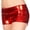 Red-S, variant on Women's Shining Metallic Rave Booty Shorts Low Waist Hot Pants Festival Dance Bottoms