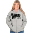 thumbnail image 4 of Hunting Legend Awesome Hunter Unisex Fleece Graphic Zip Up Hoodie Brisco Brands 3X, 4 of 5
