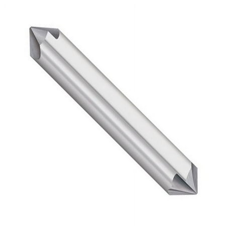 

KCT254203 Made Solid Carbide Chamfer Mill Double End 90 Degree 4 Flute 1/4 Diameter 1/4 Shank 2-1/2 Overall Length