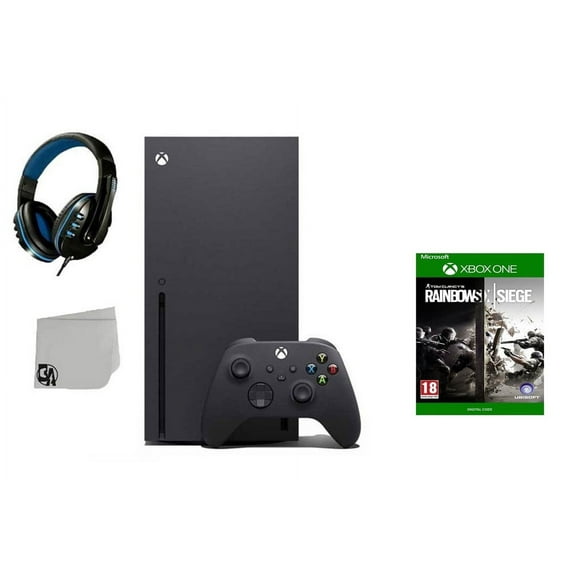 Pre-Owned Xbox Series X Video Game Console Black with Rainbow Six Siege BOLT AXTION Bundle