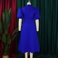 thumbnail image 6 of Dress For Women,Women's Bow Tie Neck Casual Midi Dress Loose Solid Shift Dress, 6 of 8