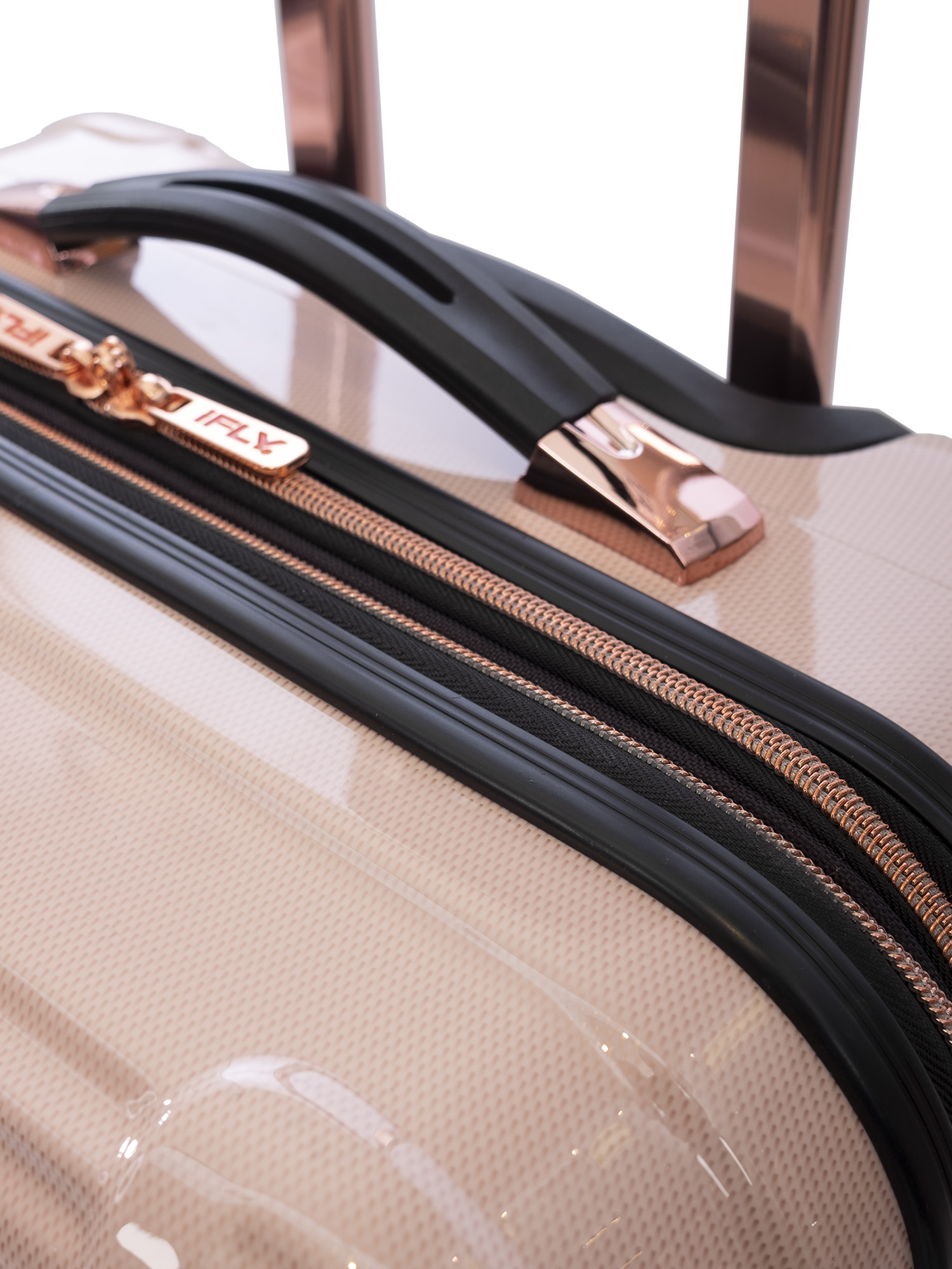 iFLY Hardside Luggage Fibertech 20 Inch Carry-on, Blush/Rose Gold - image 3 of 8