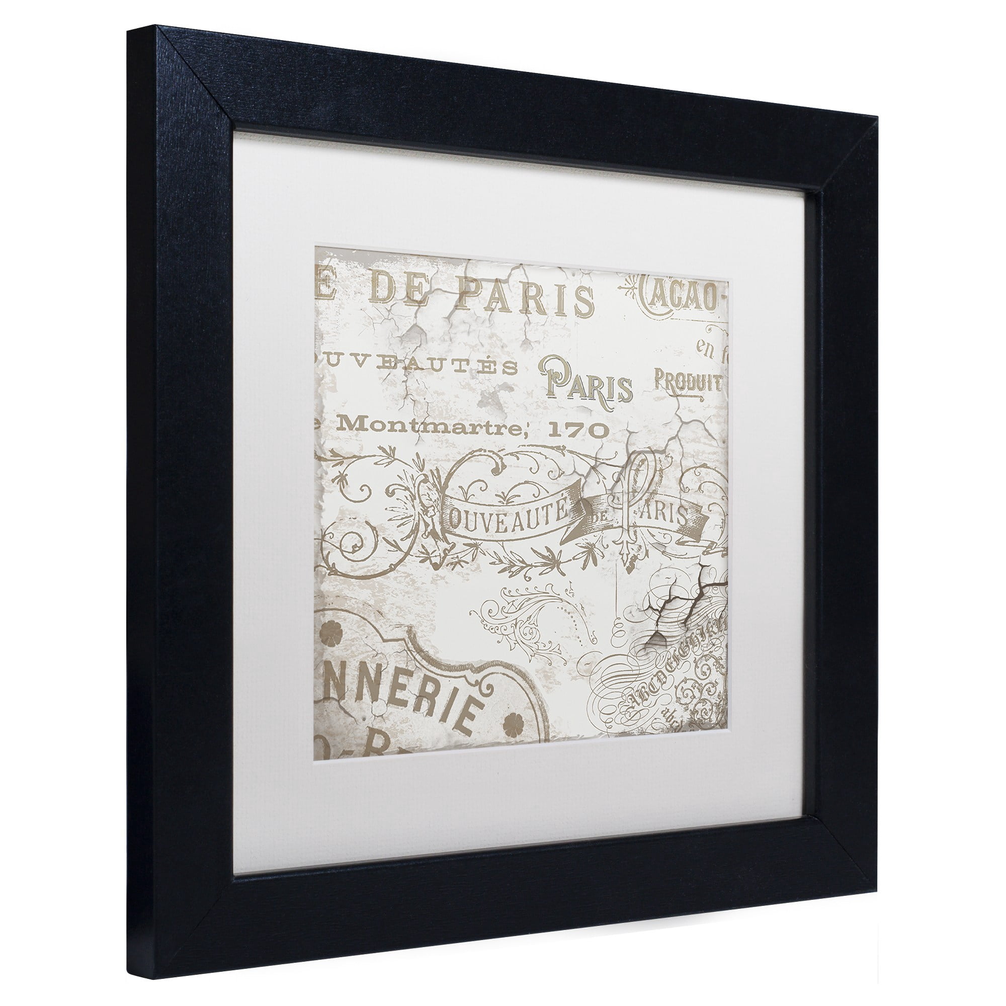 Trademark Fine Art "Bon Mots IV" Canvas Art by Color Bakery White Matte, Black Frame