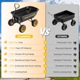 thumbnail image 4 of CAMMOO 600lbs Utility Heavy-Duty Garden Dump Cart Wagon 4 Cu.Ft with 10" NO-FLAT TIRES for Landscaping Gardening, 4 of 10