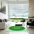 thumbnail image 7 of Ahgly Company Machine Washable Indoor Square Transitional Jade Green Area Rugs, 5' Square, 7 of 7
