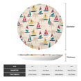 thumbnail image 2 of Yiaed Reto Marine Nautical Print Bone China Decorative Plate Ceramic Dinner Plates Art Crafts with Display Stand-8in, 2 of 6