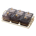thumbnail image 1 of jifeng Appetizer Serving Tray with Rack Seasoning Jar for Party Living Room Wedding Gray, 1 of 9
