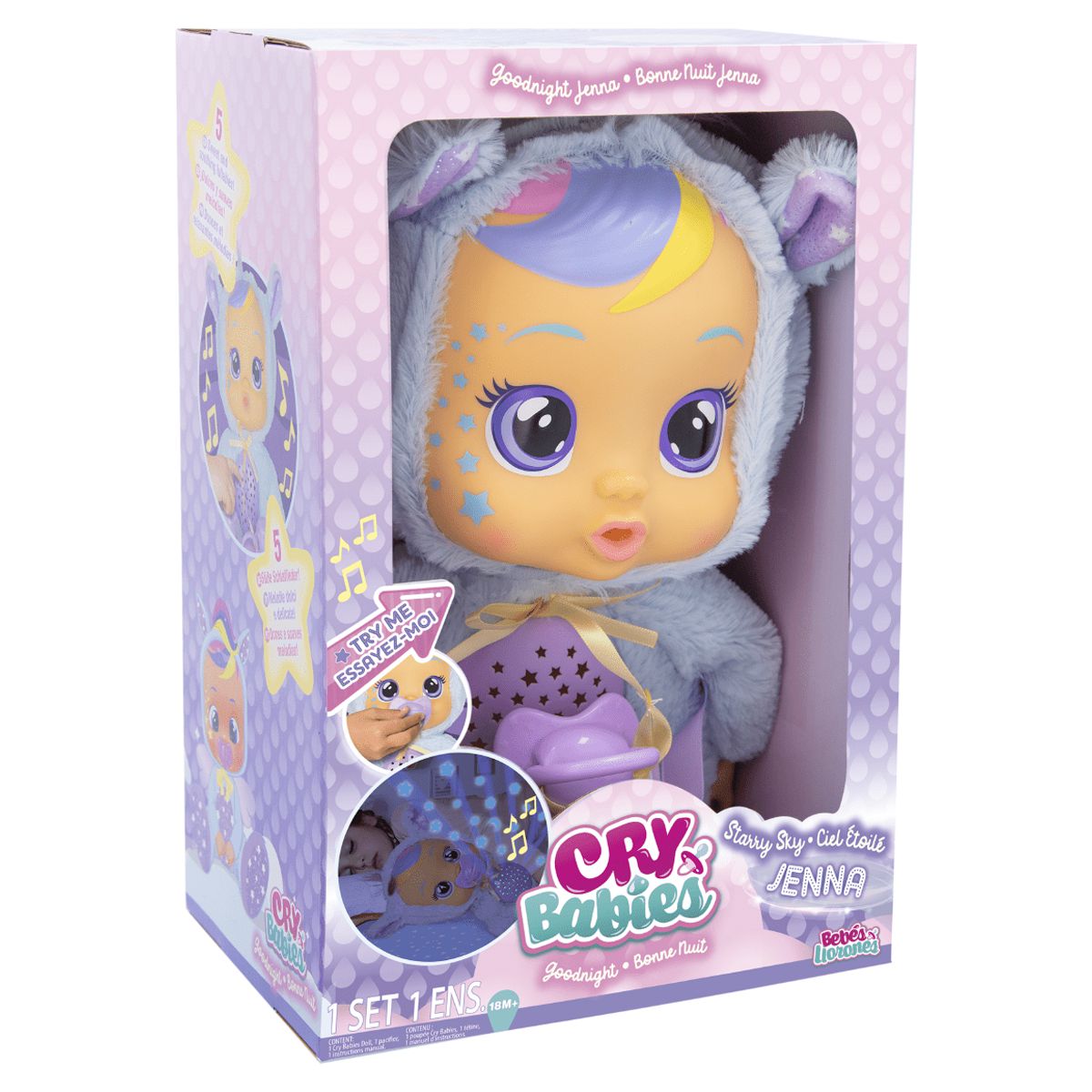 Cry Babies Goodnight Starry Sky Jenna 12 inch Doll with Starry Sky Projection! - image 9 of 10