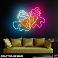 thumbnail image 3 of Craftnamesign Dripping Ice Cream Neon Sign, Ice Cream Store Wall Art, Sweet Wall Decor, 3 of 5