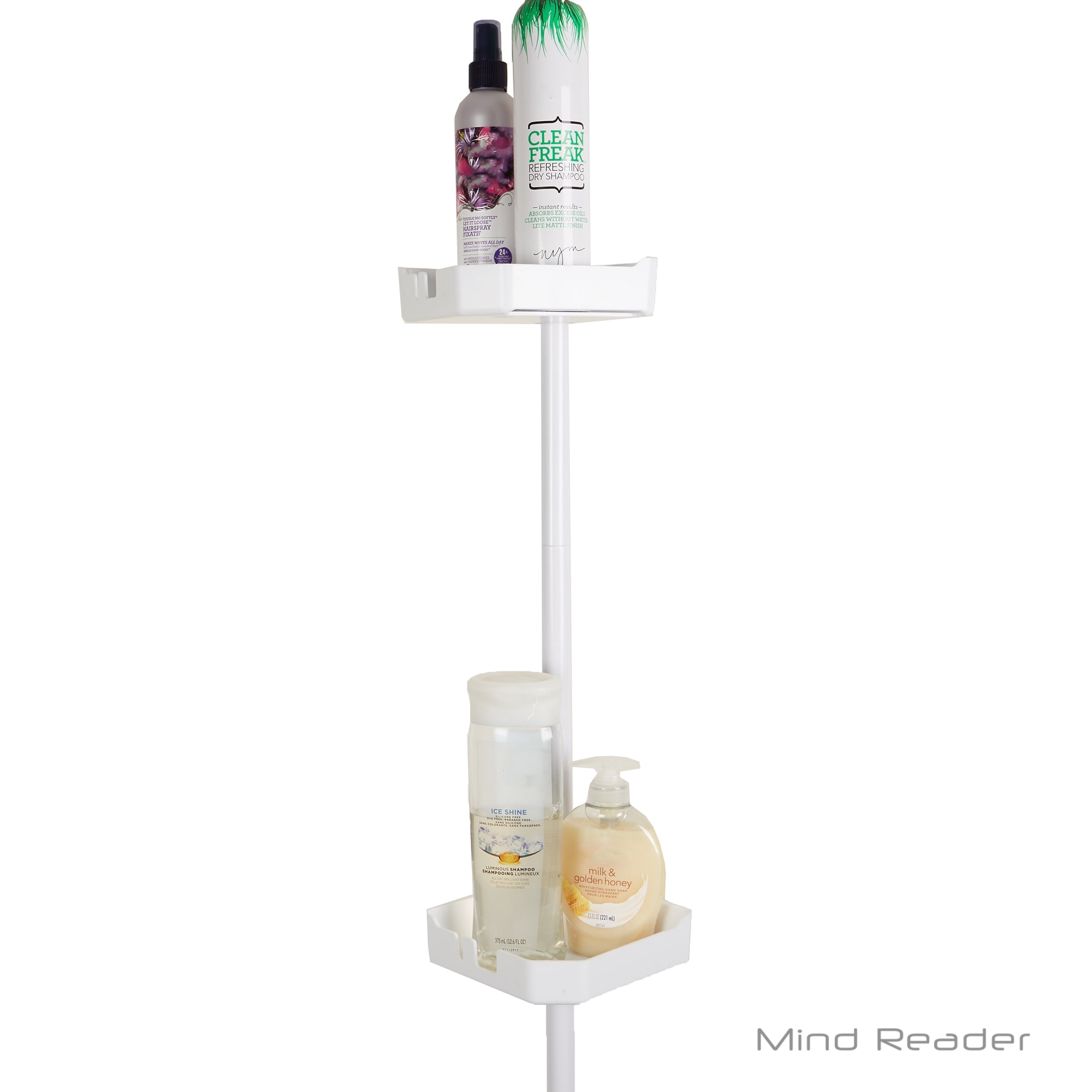 Mind Reader 3 Tier Bathroom Telescopic Shower Caddy, White Walmart