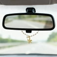 thumbnail image 3 of Mupvlun Steering Wheel Pearl Pendant Hanging Charm for Car Interior Rearview, Elegant Gold Chain Ornament, Ideal Teen Girls Automobile Accessory Gold, 3 of 3