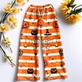 thumbnail image 6 of Women's Halloween Pajama Pants, Halloween Sweatpants Funny Pumpkin Print Wide Leg Harem Lounge Pants with Drawstring Elastic Waist Pajama Bottoms Sleepwear Matching Pajamas Halloween Christmas Gifts, 6 of 6