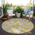 thumbnail image 6 of Addison Rugs Chantille Indoor/Outdoor Transitional Abstract Gold Washable Round Rug, 8' x 8', 6 of 6