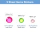 thumbnail image 2 of Uxcell 440 Pcs Gemas Adhesivas para Manualidades, 5 Hojas de Gemas Autoadhesivas Brillantes en Forma Circular, Multicolor, 2 of 5