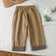 thumbnail image 2 of cfhntfmh Casual Pants for Childrens Girls Boys Lounge Striped Elastic Waisted Pants Comfy Wide Leg Pants for 0-5 Years, 2 of 3