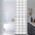 thumbnail image 3 of Grey Plaid Window Privacy Film, Spring Summer Farmhouse Buffalo Checkered Static Cling UV Sun Blocking Heat Control Window Tint Day and Night, Non-Adhesive One Way Windows Privacy Cover 17.7''x78.7'', 3 of 7