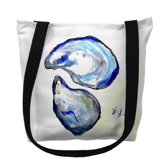 13 x 13 in. Blue Oysters Tote Bag - Small