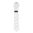 thumbnail image 4 of Jacob Alexander Boys' Prep Solid Color Tonal Stripe Neck Tie - White, 4 of 4