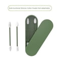 thumbnail image 6 of Silicone Cotton Swabs Stick Reusable Portable and Cleanable Ear Q-tip Rough Friction Cotton Swabs for Ear Cleaning Makeup 2Pcs, 6 of 8